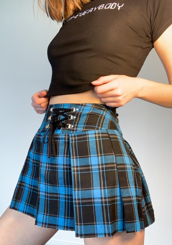 yellow plaid skirt dolls kill