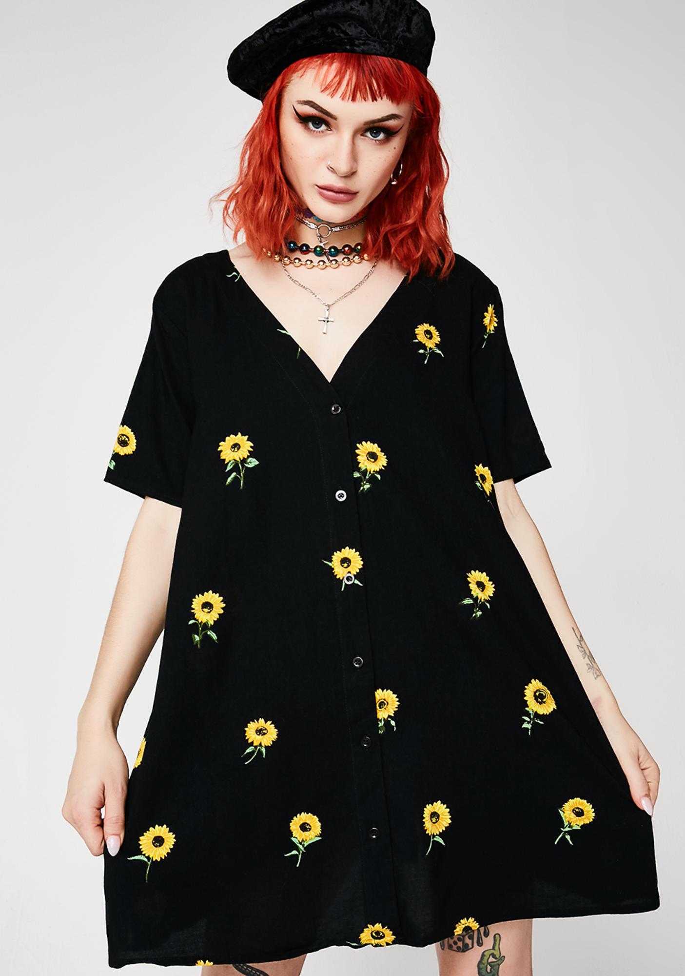 sunflower babydoll dress