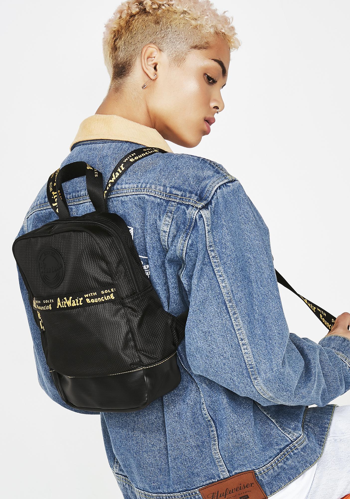 Dr Martens Black Large Nylon Backpack In Black Patmo Technologies - blue and black bomber jacket wbackpack roblox