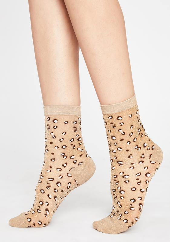 off white leopard socks