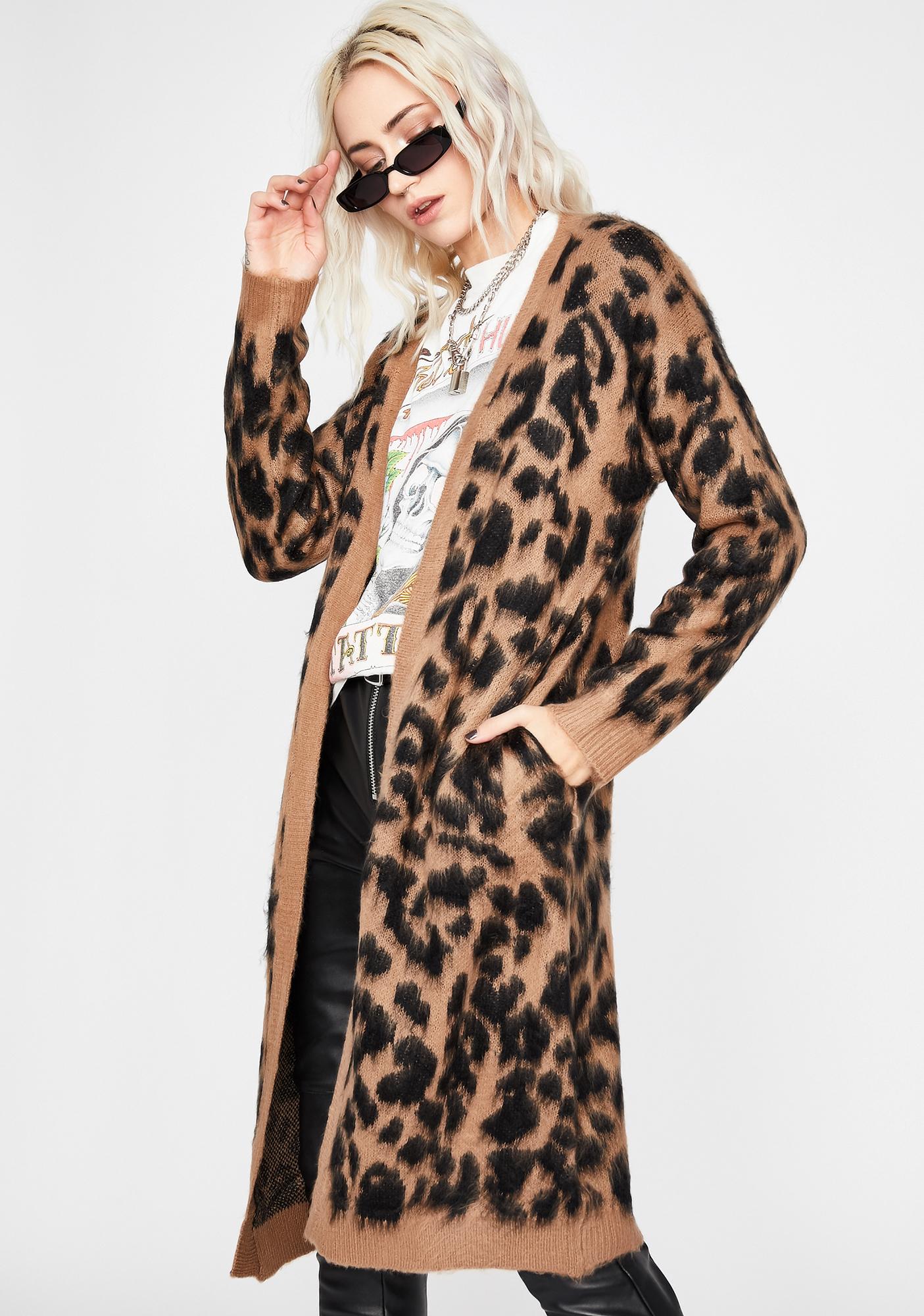 leopard maxi cardigan