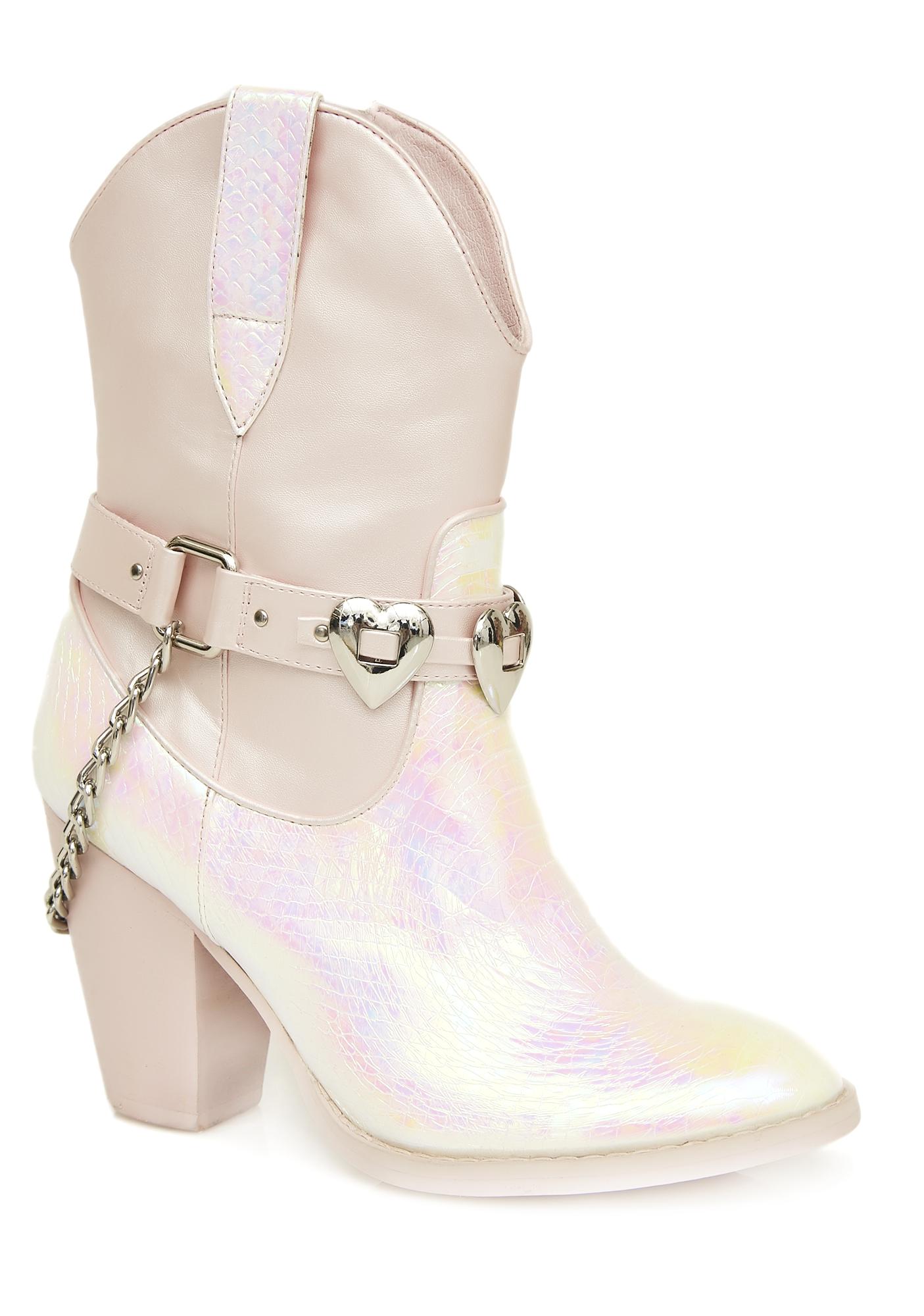 dolls kill iridescent boots
