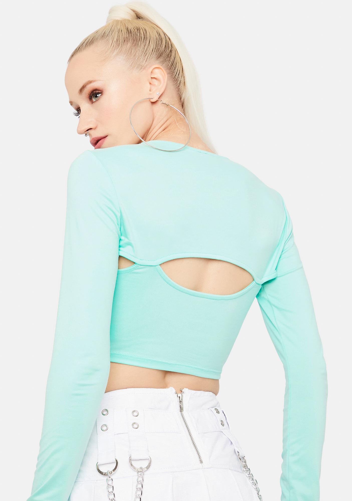 mint crop top