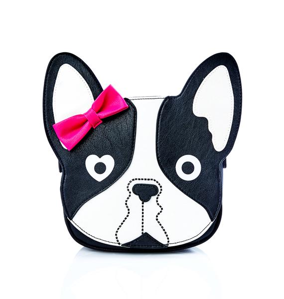 betsey johnson boston terrier purse