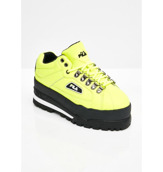 fila black trailblazer wedge trainers