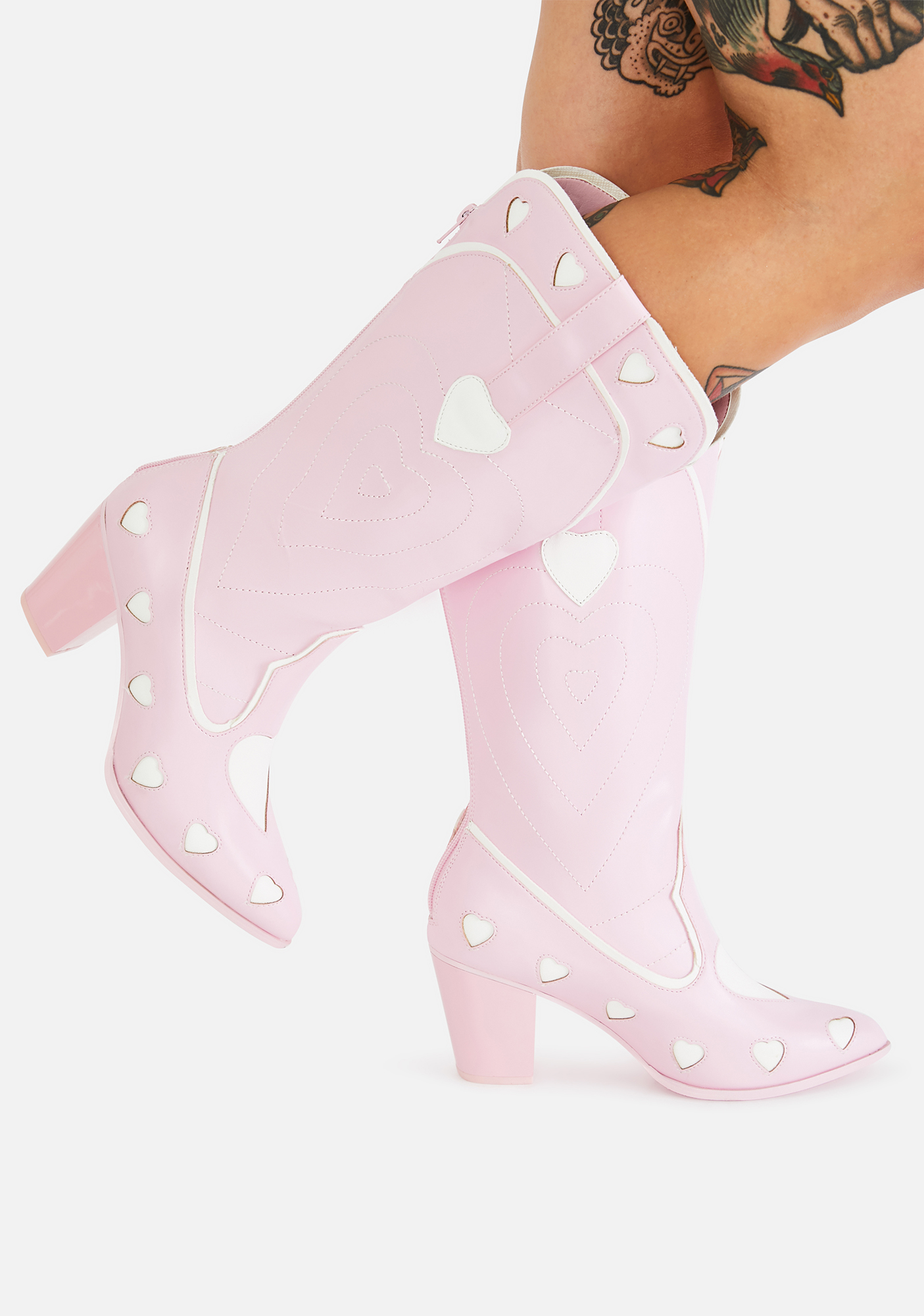 pink cowboy boots with hearts