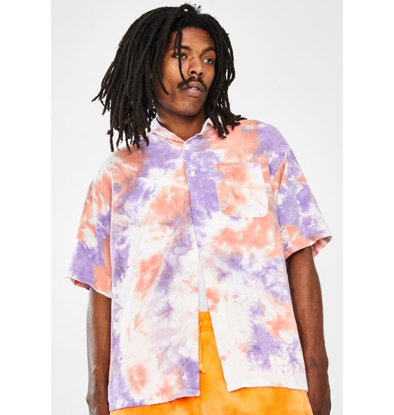 tie dye button up