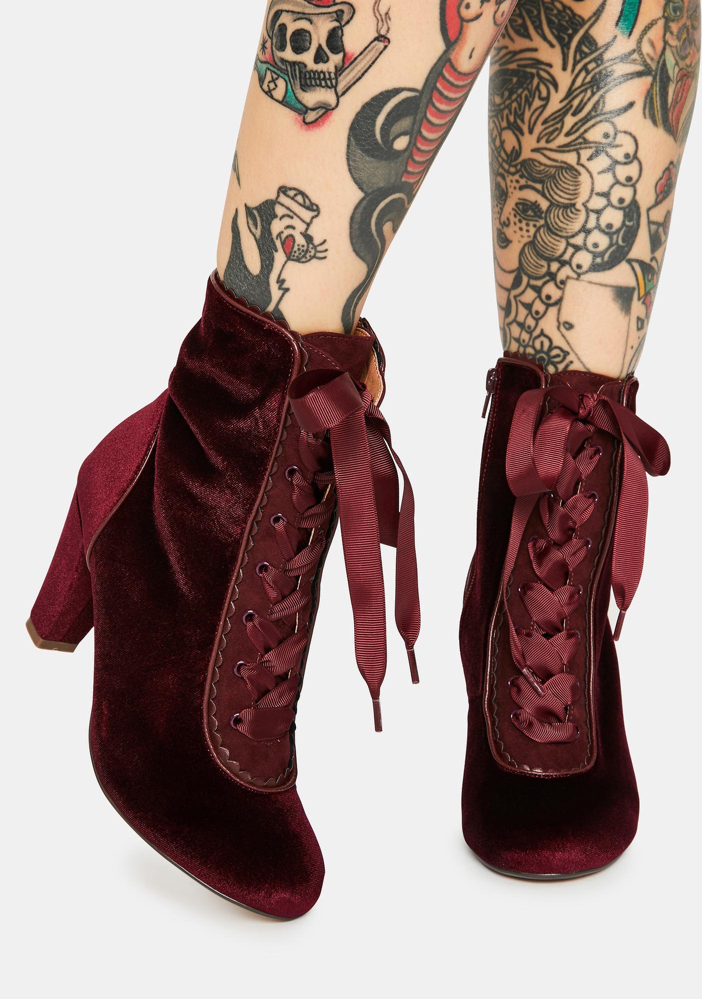 velvet boots