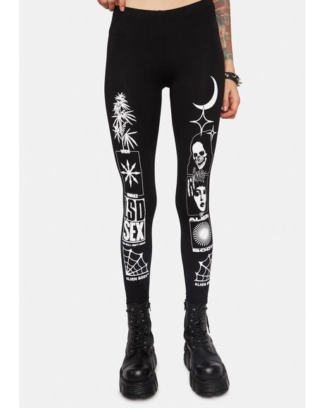 ruched vinyl leggings