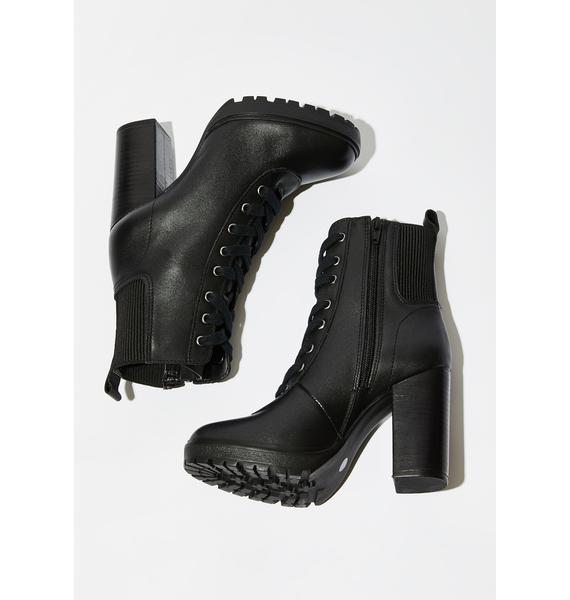 steve madden latch black leather boots