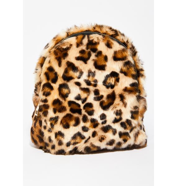 Fuzzy Leopard Mini Backpack | Dolls Kill