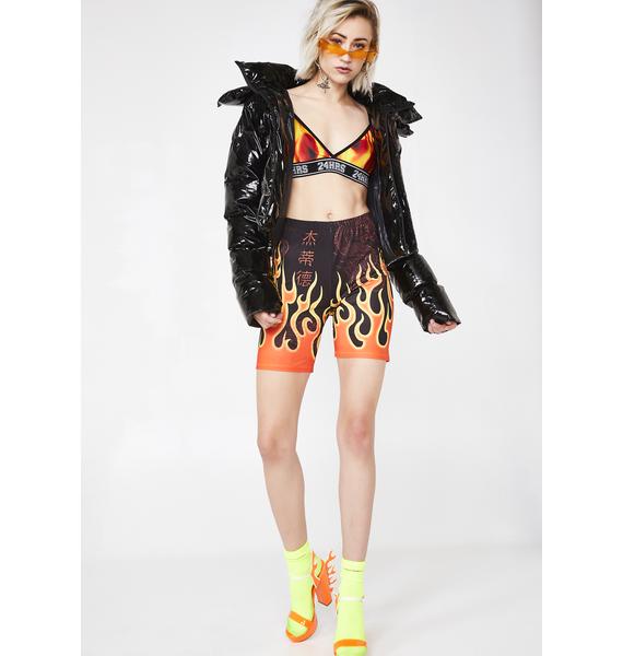 flame cycling shorts