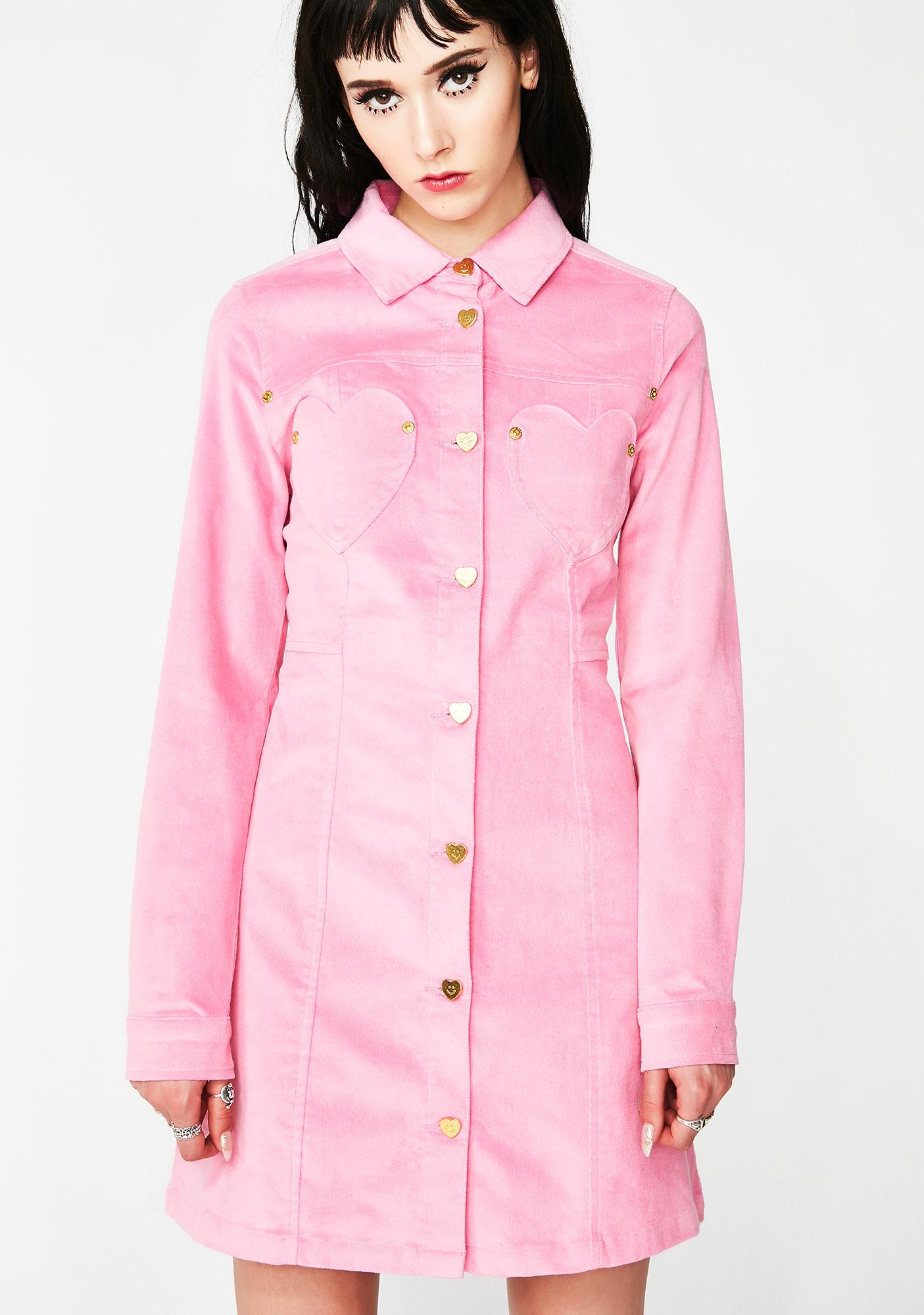 lazy oaf gem velvet blazer dress