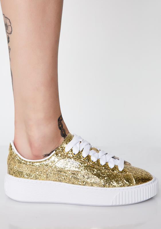 puma gold glitter