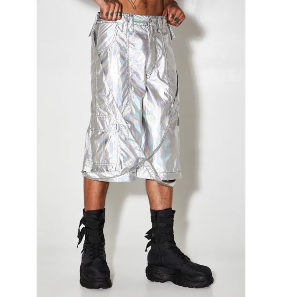 holographic cargo pants