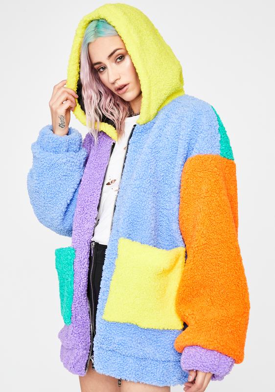 rainbow teddy bear jacket