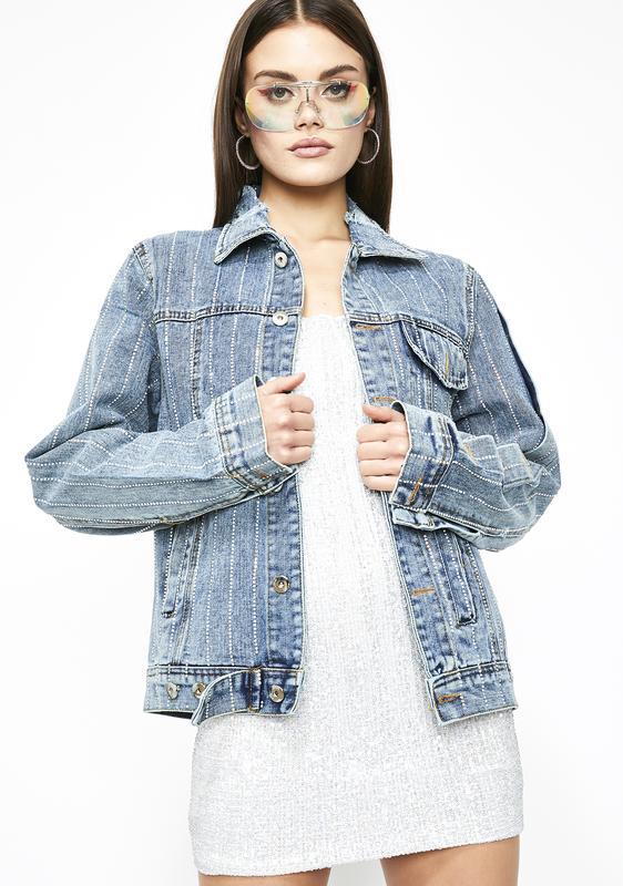 bling blue jean jacket