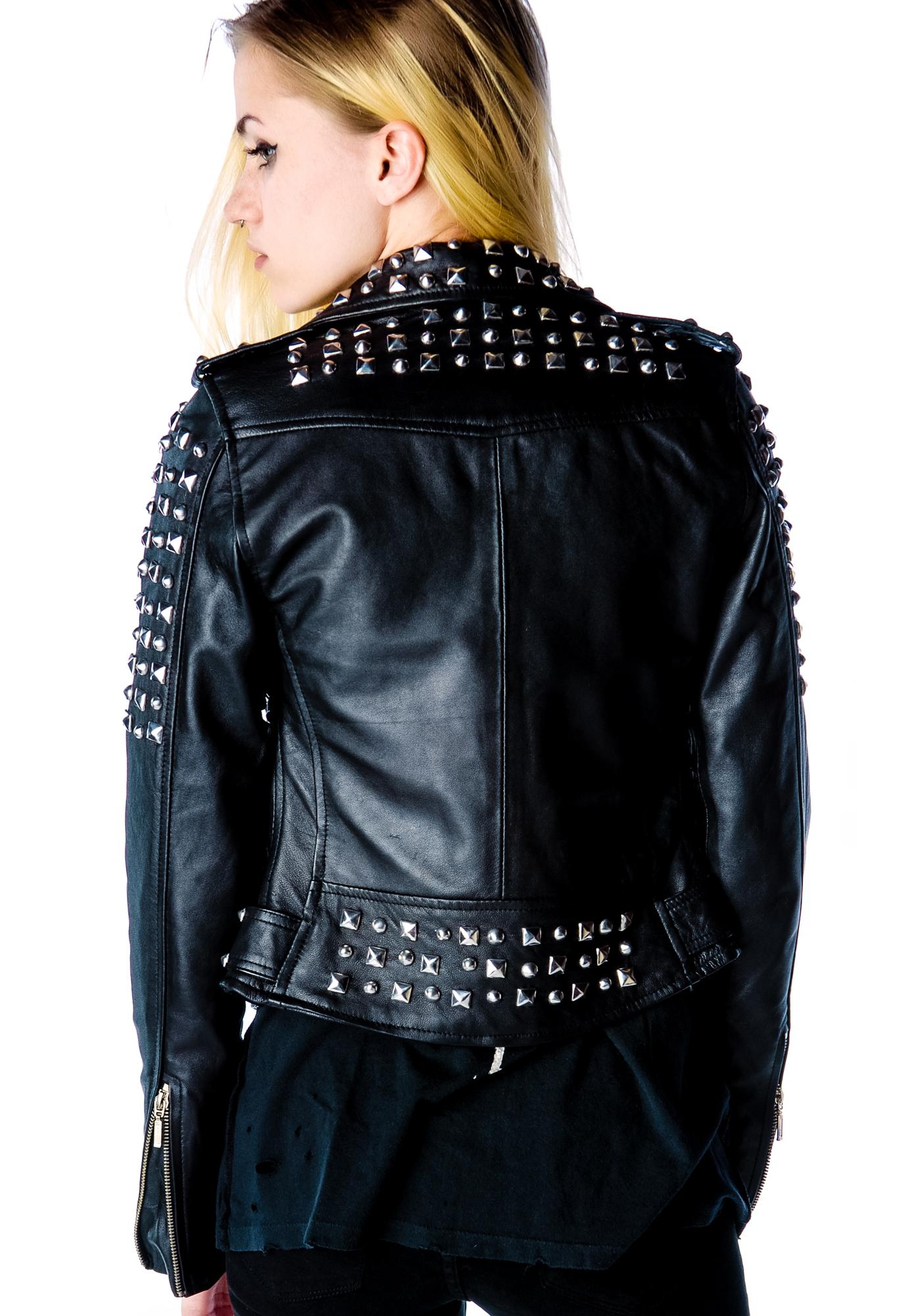 Killstar Studded Leather Jacket | Dolls Kill