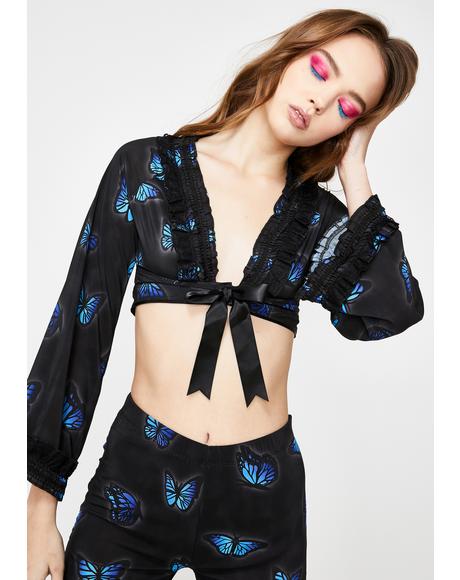 Meant To Fly Cropped Blouse