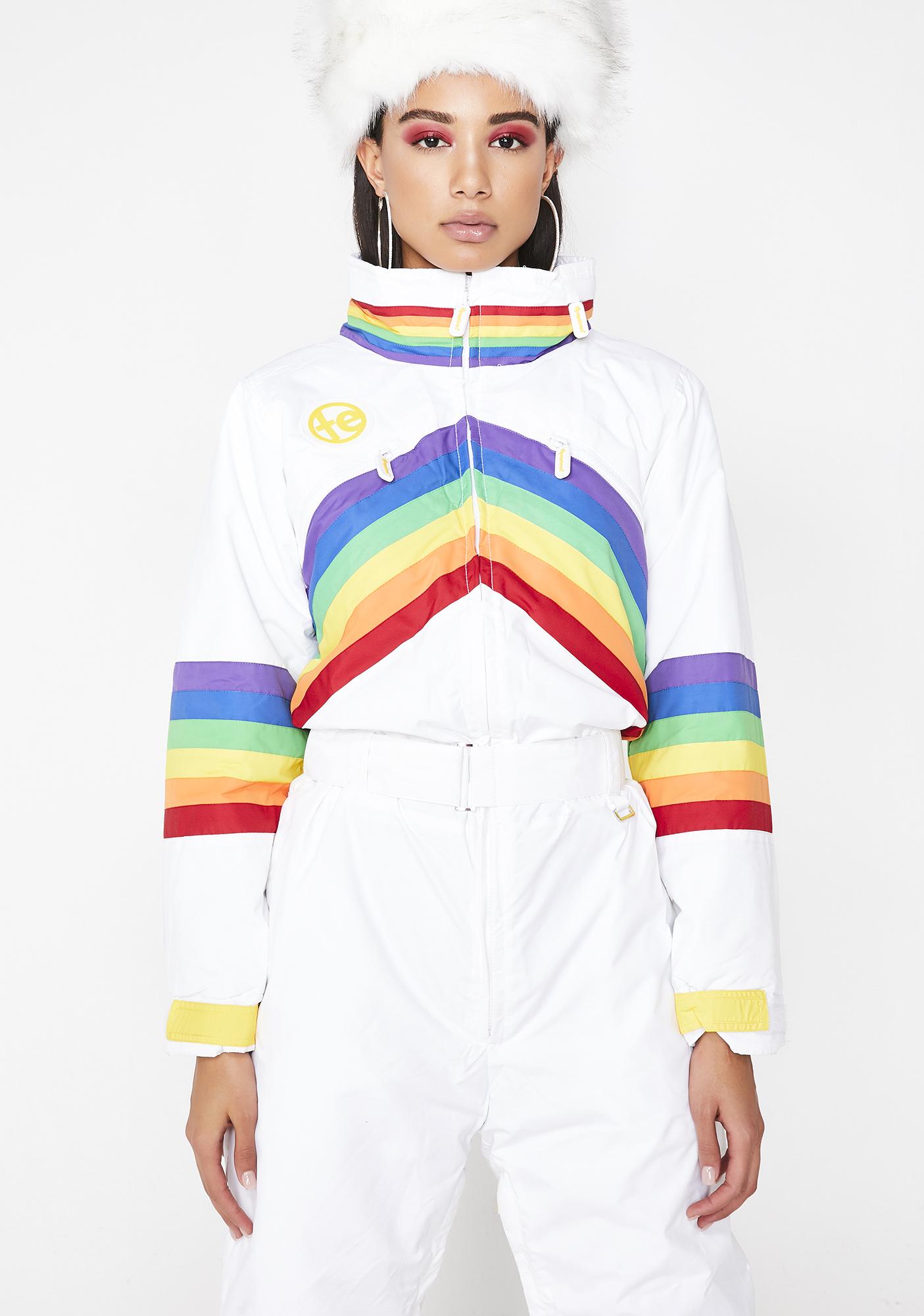 tipsy elves rainbow onesie