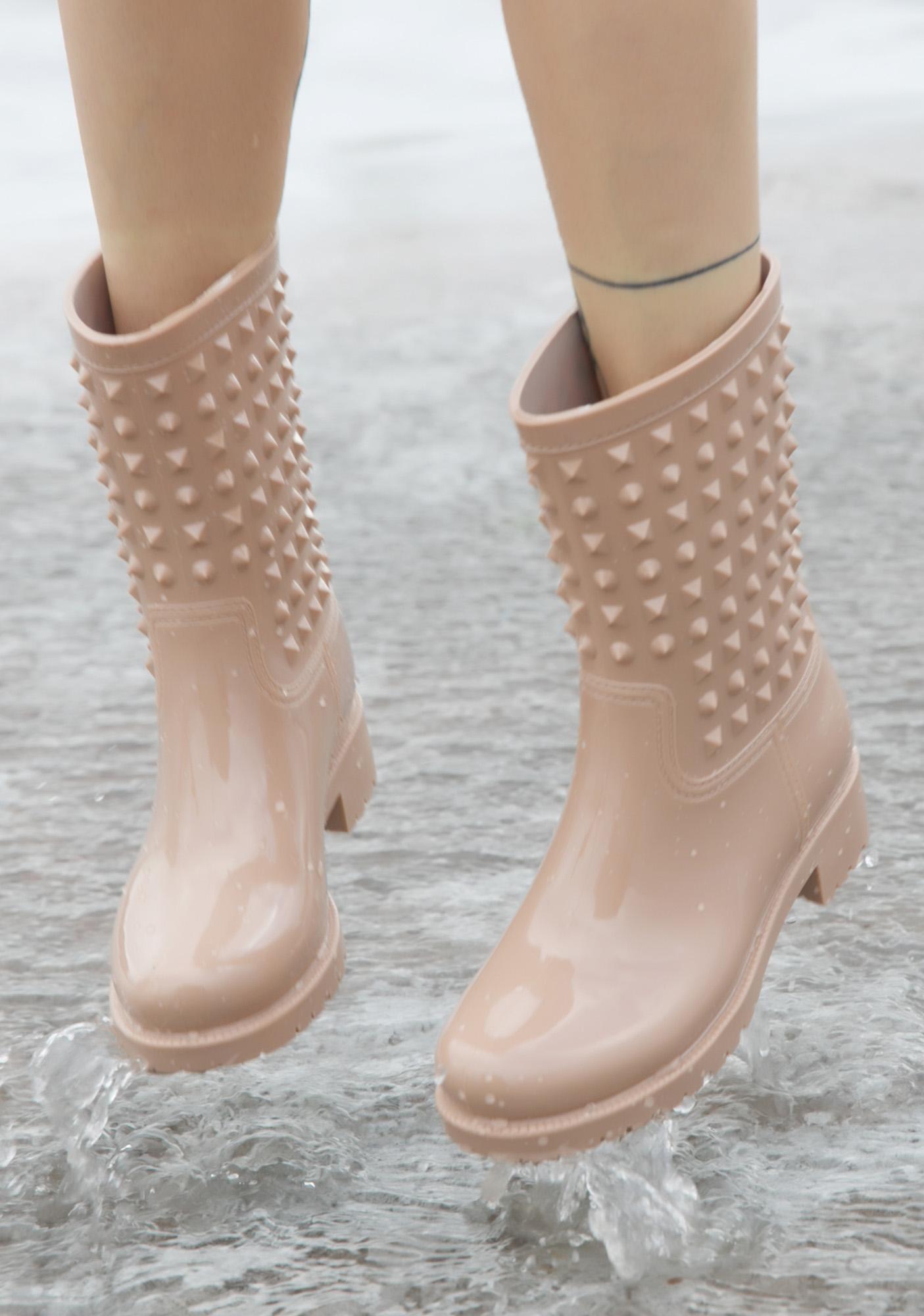 studded rain boots