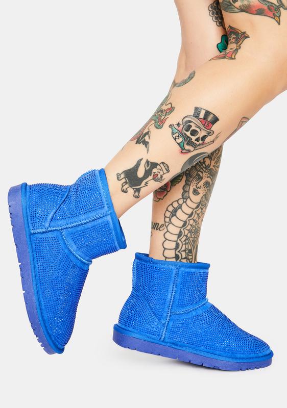 blue rhinestone boots