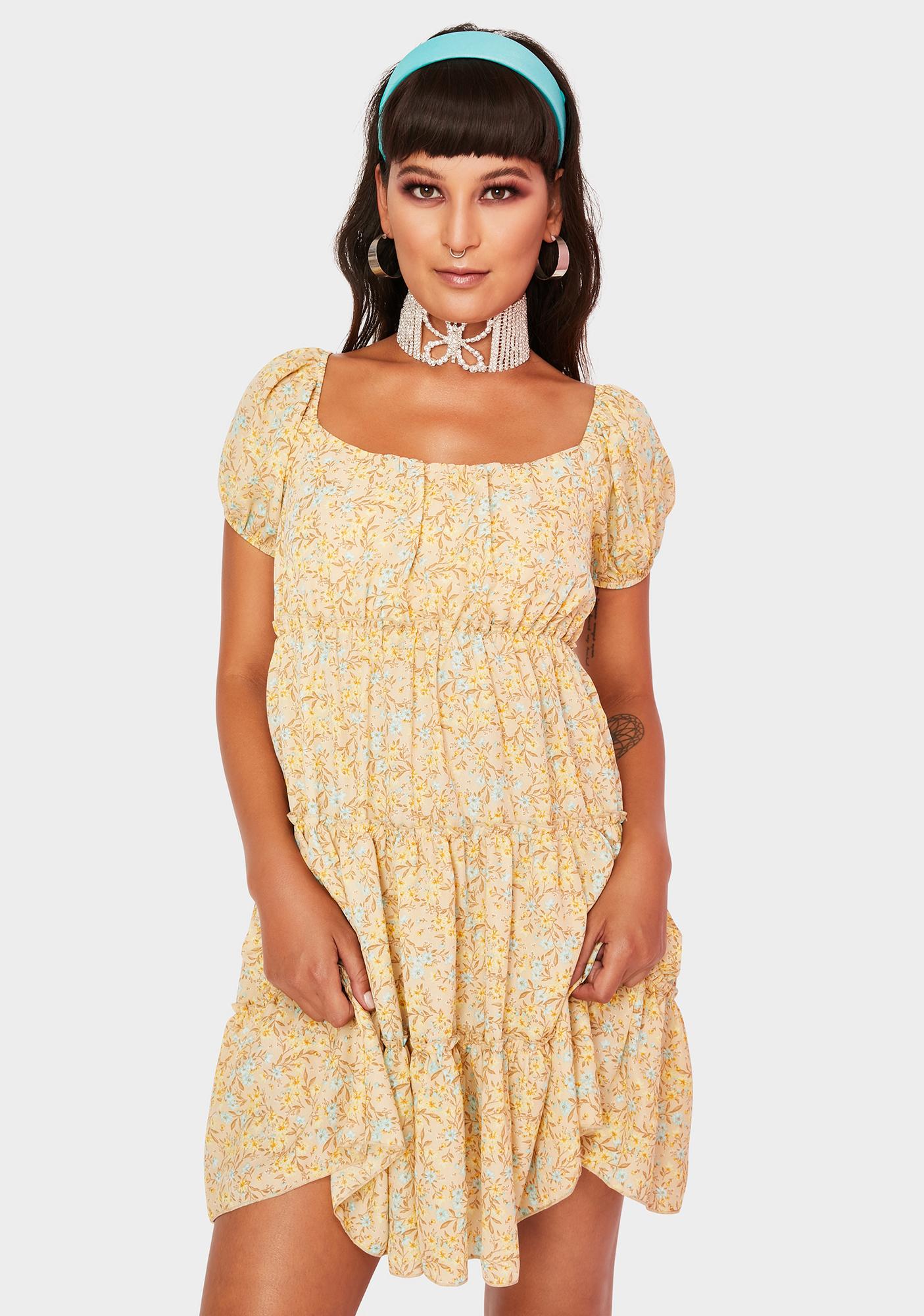 floral sundress with sleeves