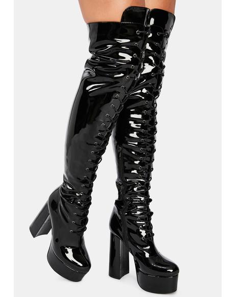 demonia rave royalty thigh high boots