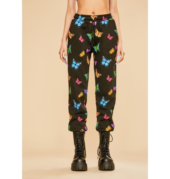 tie dye butterfly sweatpants