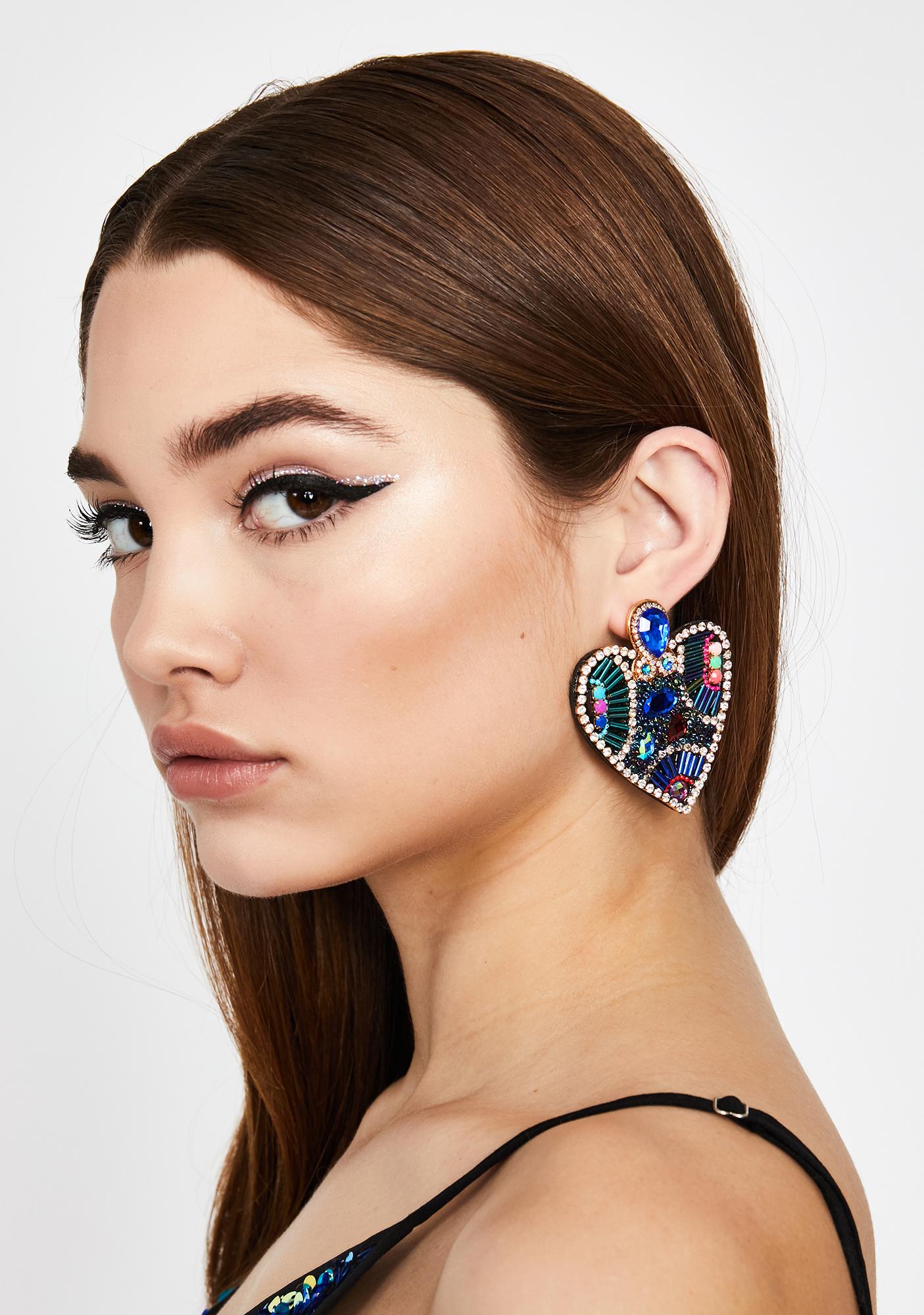 Aqua Love Glamour Beaded Earrings Aqua Love Glamour Beaded Earrings