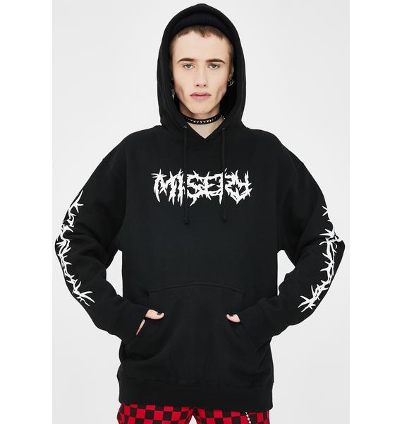 Unisex Misery Worldwide Pullover Hoodie Thorns Graphic Text Logo ...
