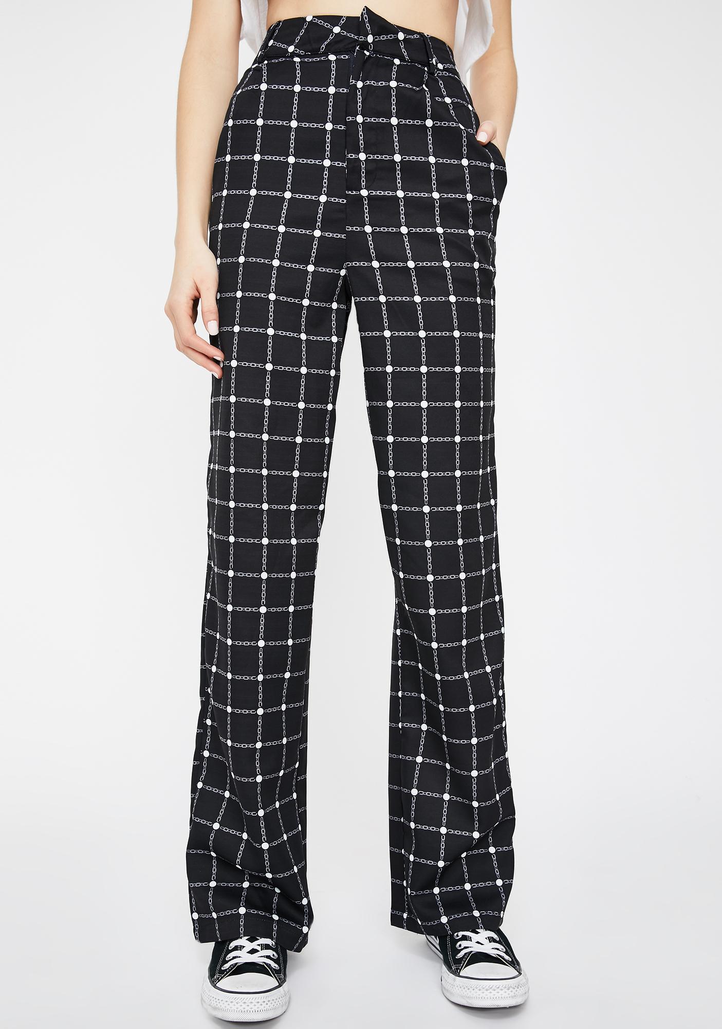 checkered tailored pants