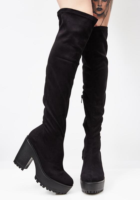 thigh platform boots