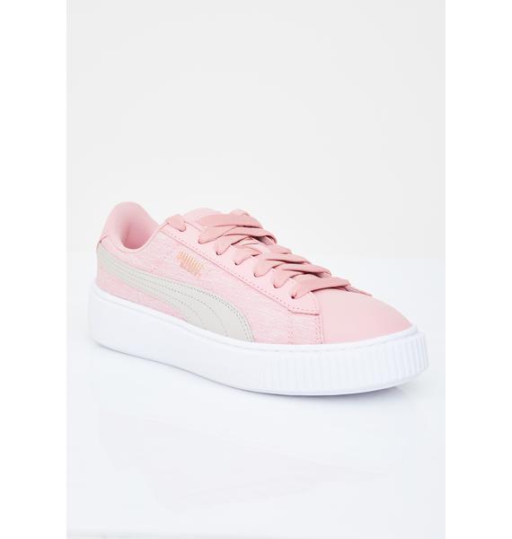 puma platform sneakers pink