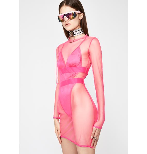 Bodysuit Lined Sheer Bodycon Dress Dolls Kill