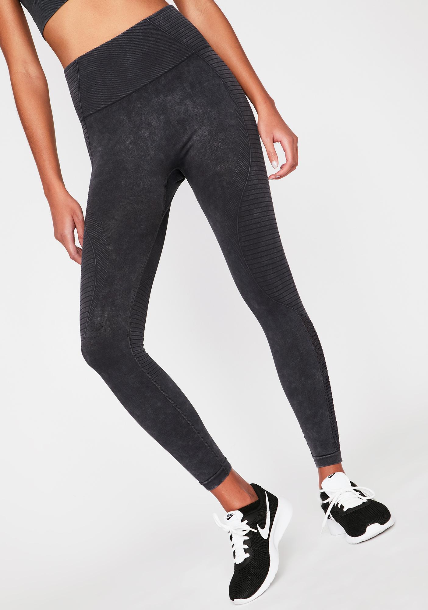 Sporty Seamless High Waist Leggings - Black | Dolls Kill