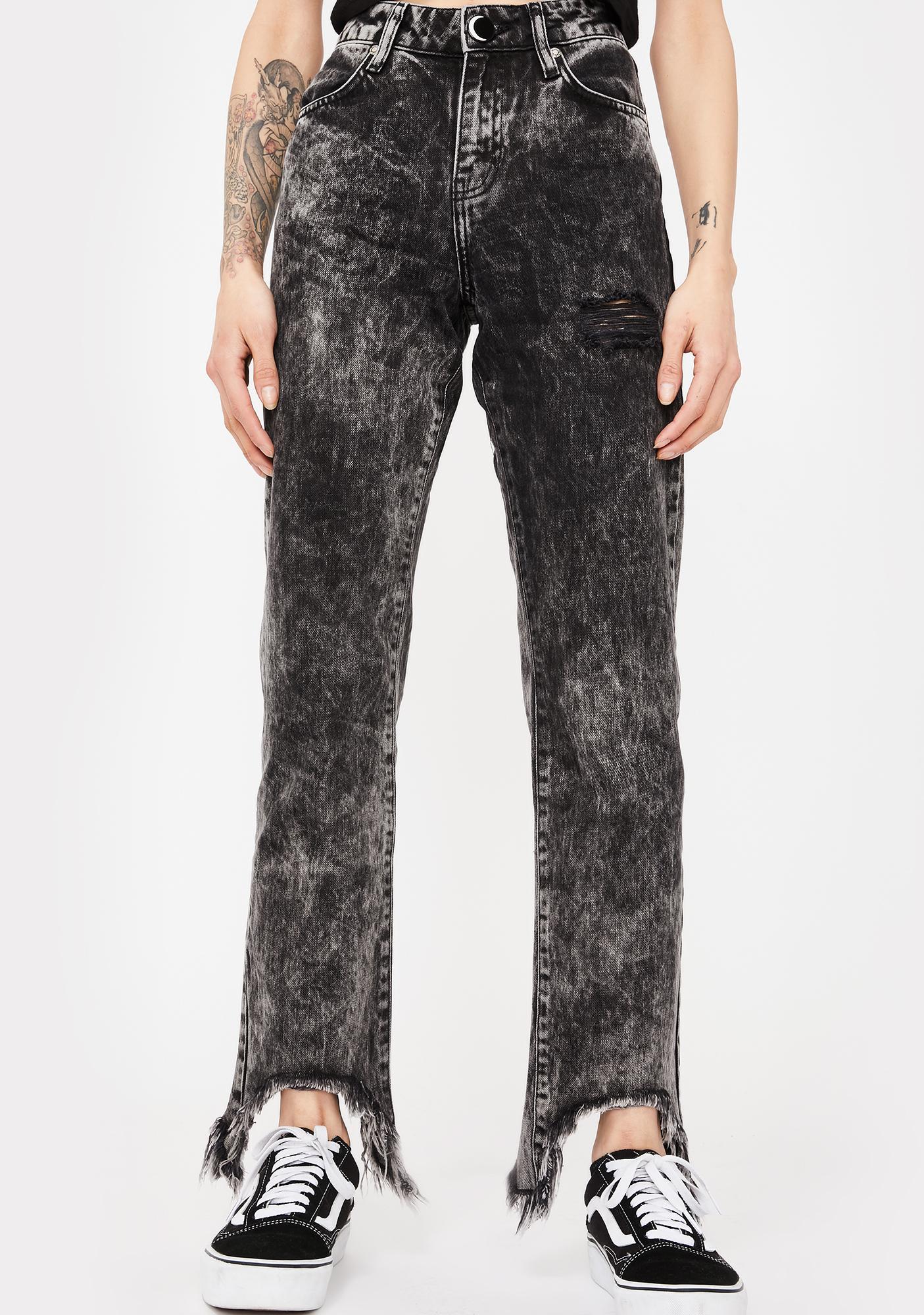 grey washed out jeans