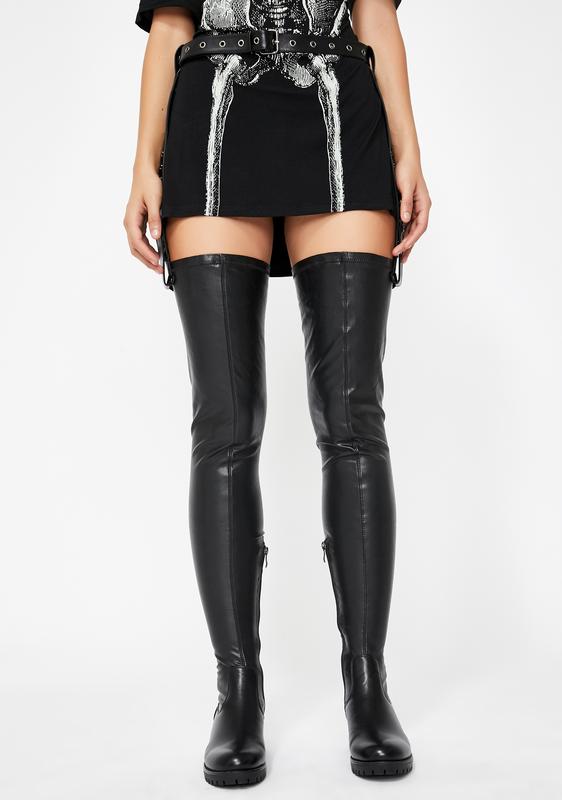 belted thigh boots