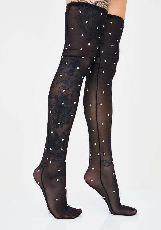 galaxy thigh high socks