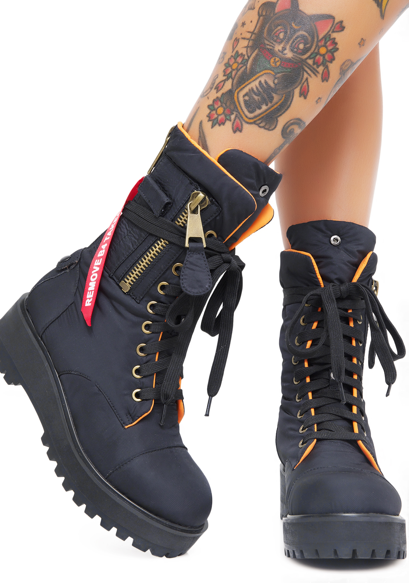 Poster Grl Combat Flight Boots | Dolls Kill