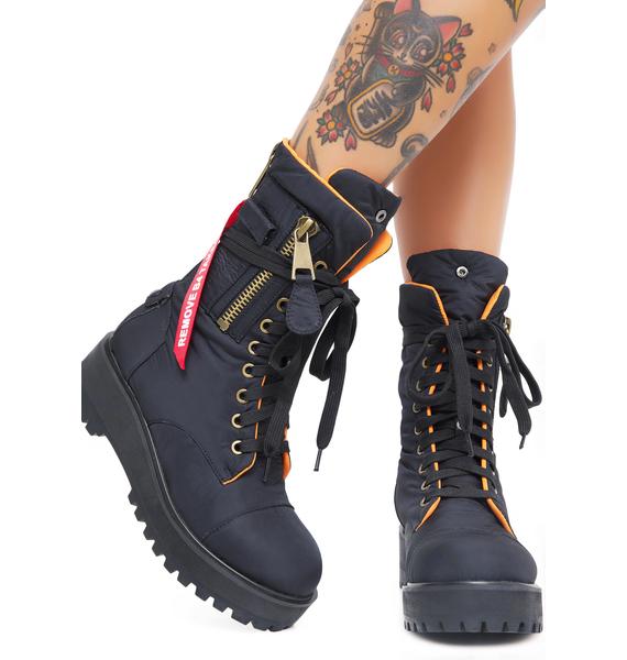 Poster Grl Combat Flight Boots Dolls Kill