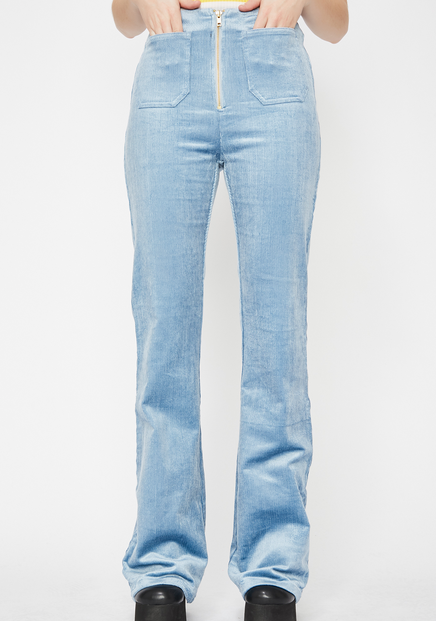 blue corduroy flares