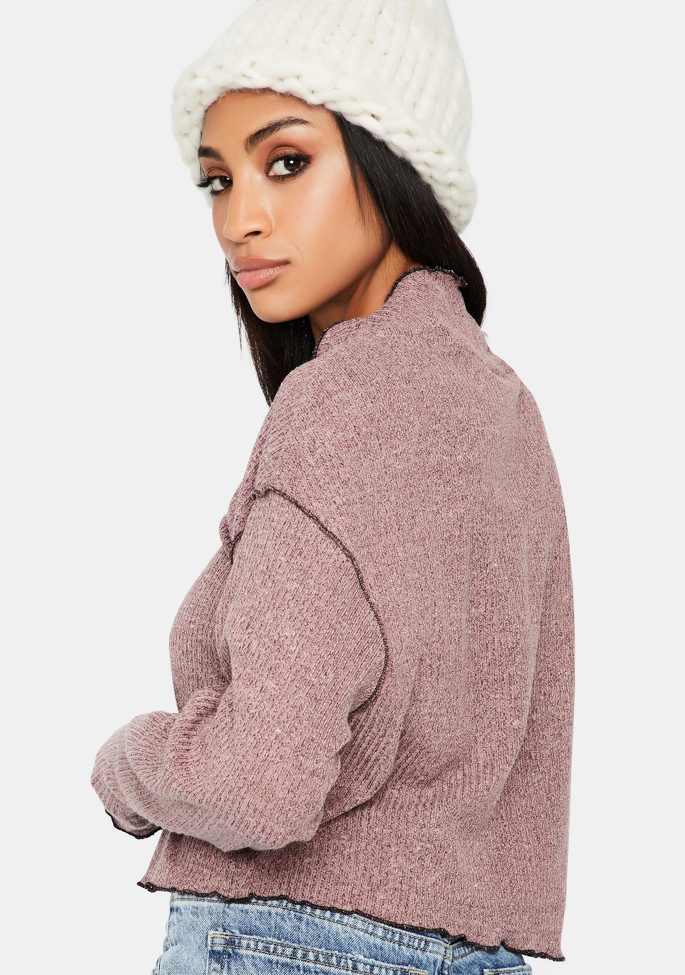pink tie up cardigan