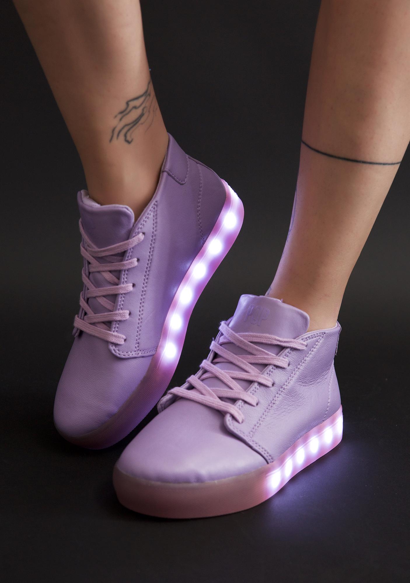 purple light up shoes