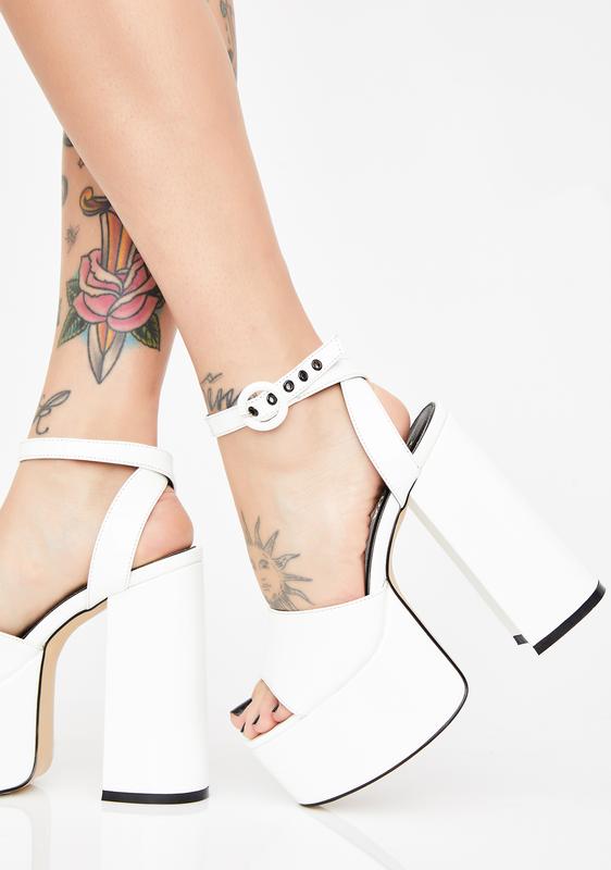 pure white heels