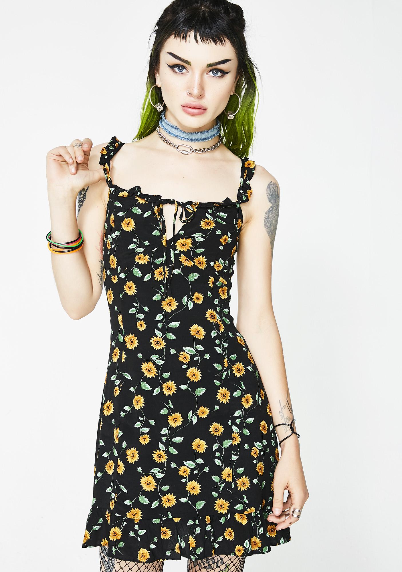 sunflower mini dress