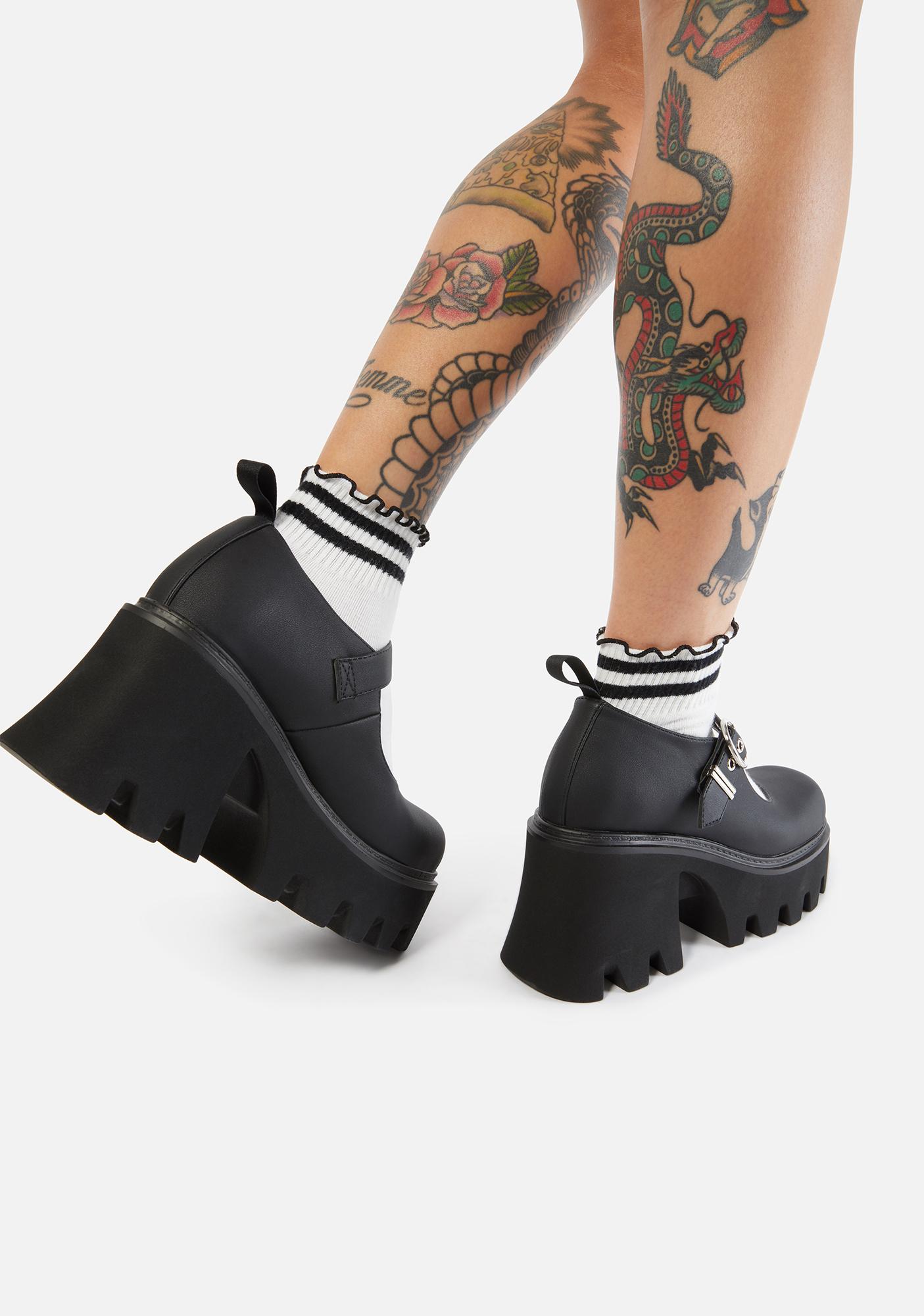 Lamoda Platform Mary Janes - Black | Dolls Kill