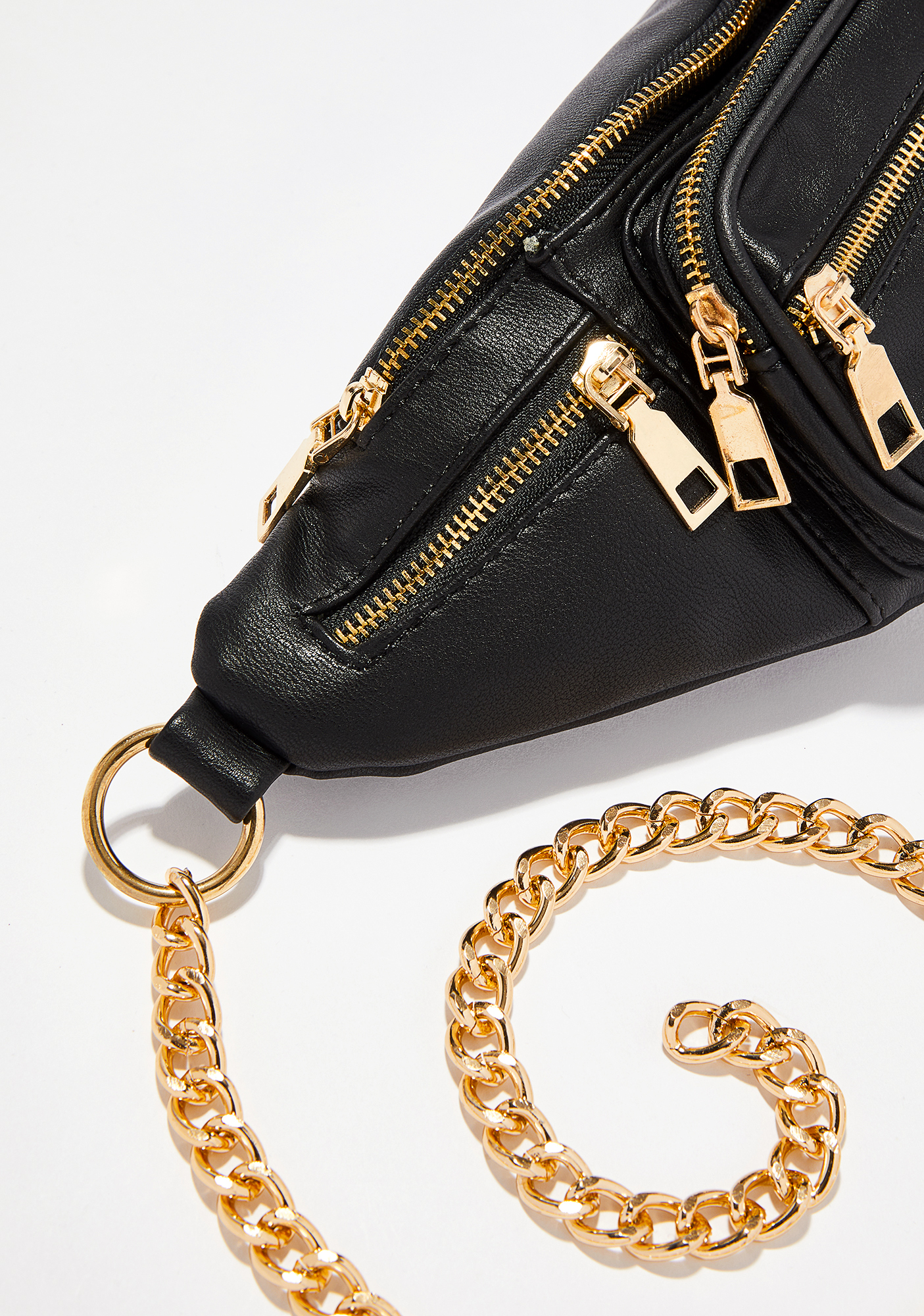 gold chain fanny pack