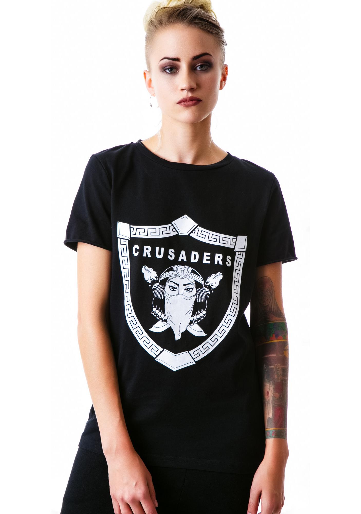 Bitching and Junkfood Crusaders Loose Fit Tee | Dolls Kill