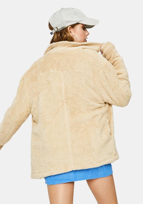 sweet rain reversible plush jacket